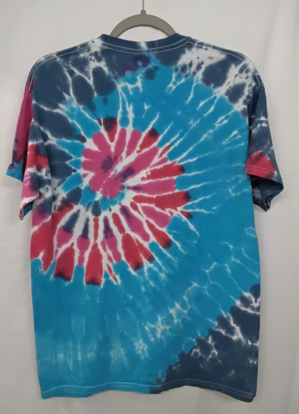 New Tie Dye Men's T-Shirt Red Blue Adult Medium Multicolor Summer Spiral gallery