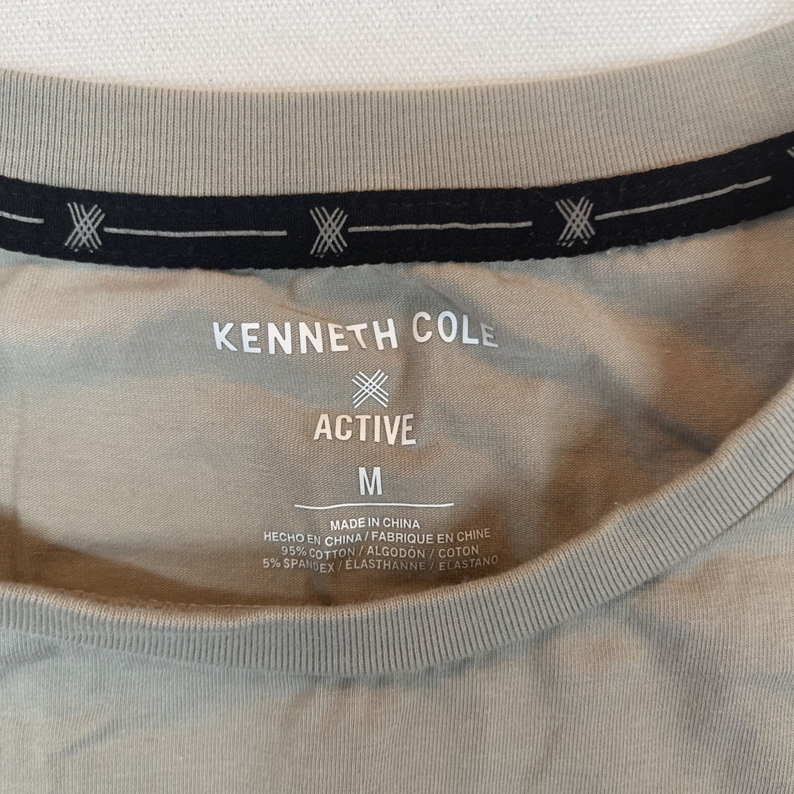 Kenneth Cole Men's Green Stretch T-Shirt Slim Fit Organic Cotton Blend M gallery