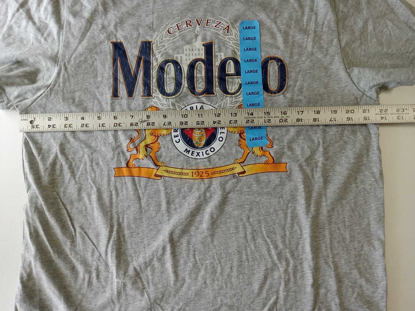 Modelo T-Shirt Men's Large Gray Beverage Graphic New with tags gallery