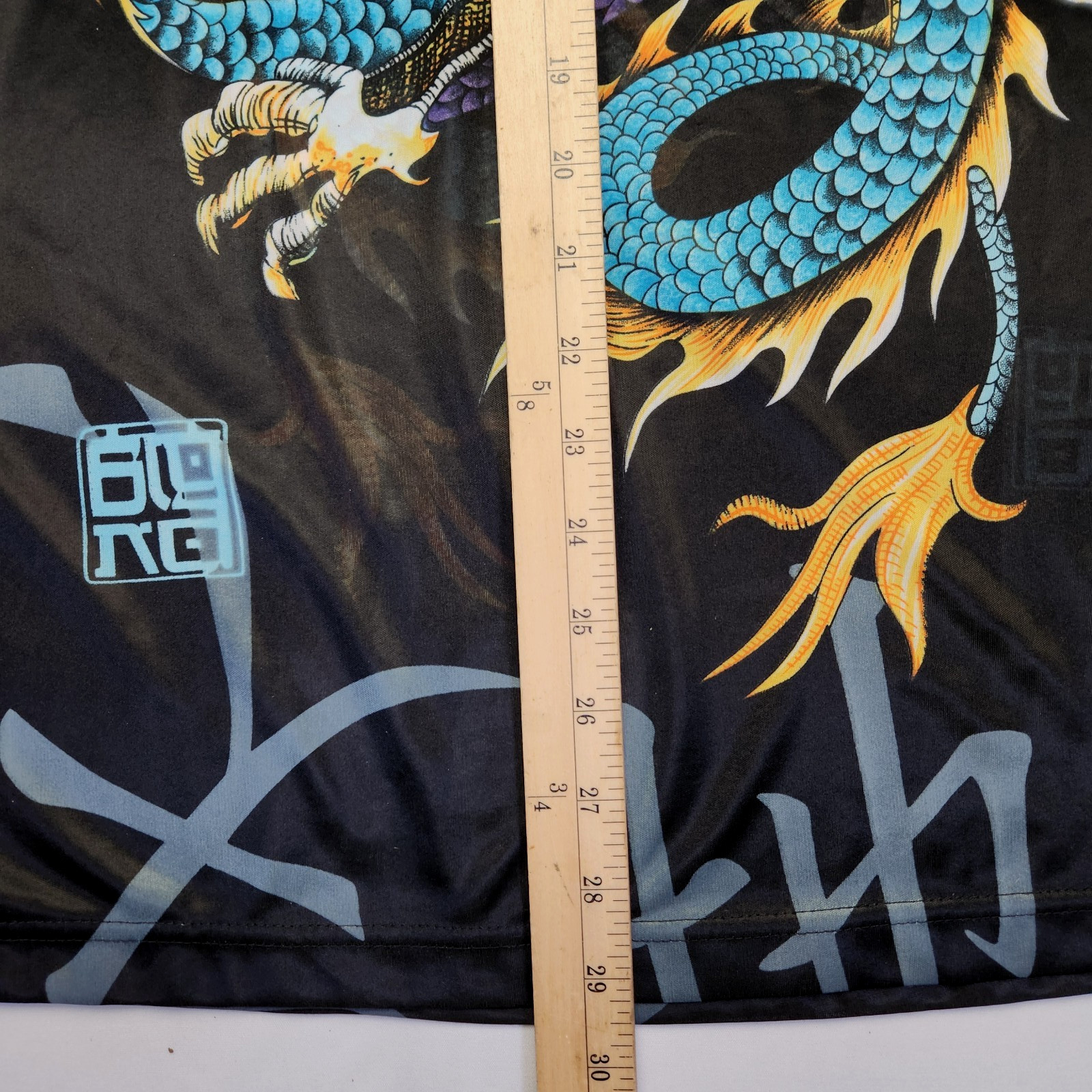 Vintage Bignd Collection Anime Dragon All Over Print Shirt, Semi Sheer Size M gallery