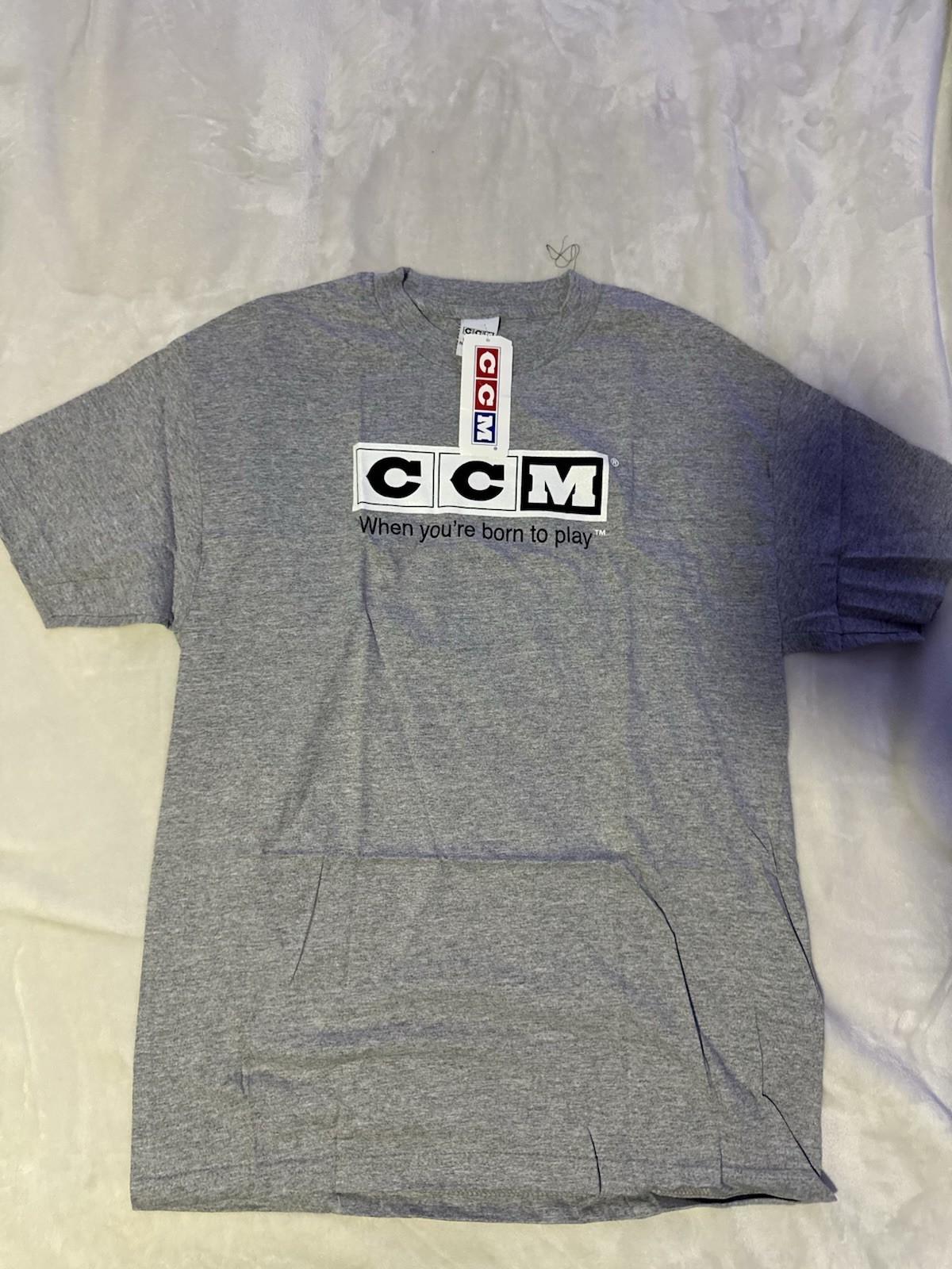 NWT Men’s CCM Heather Gray Short Sleeve Size Large Graphic Print T-Shirt