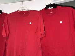 APPLE Official MAC Computer Employee RED Tech Staff T-Shirt Lot of 3 Medium