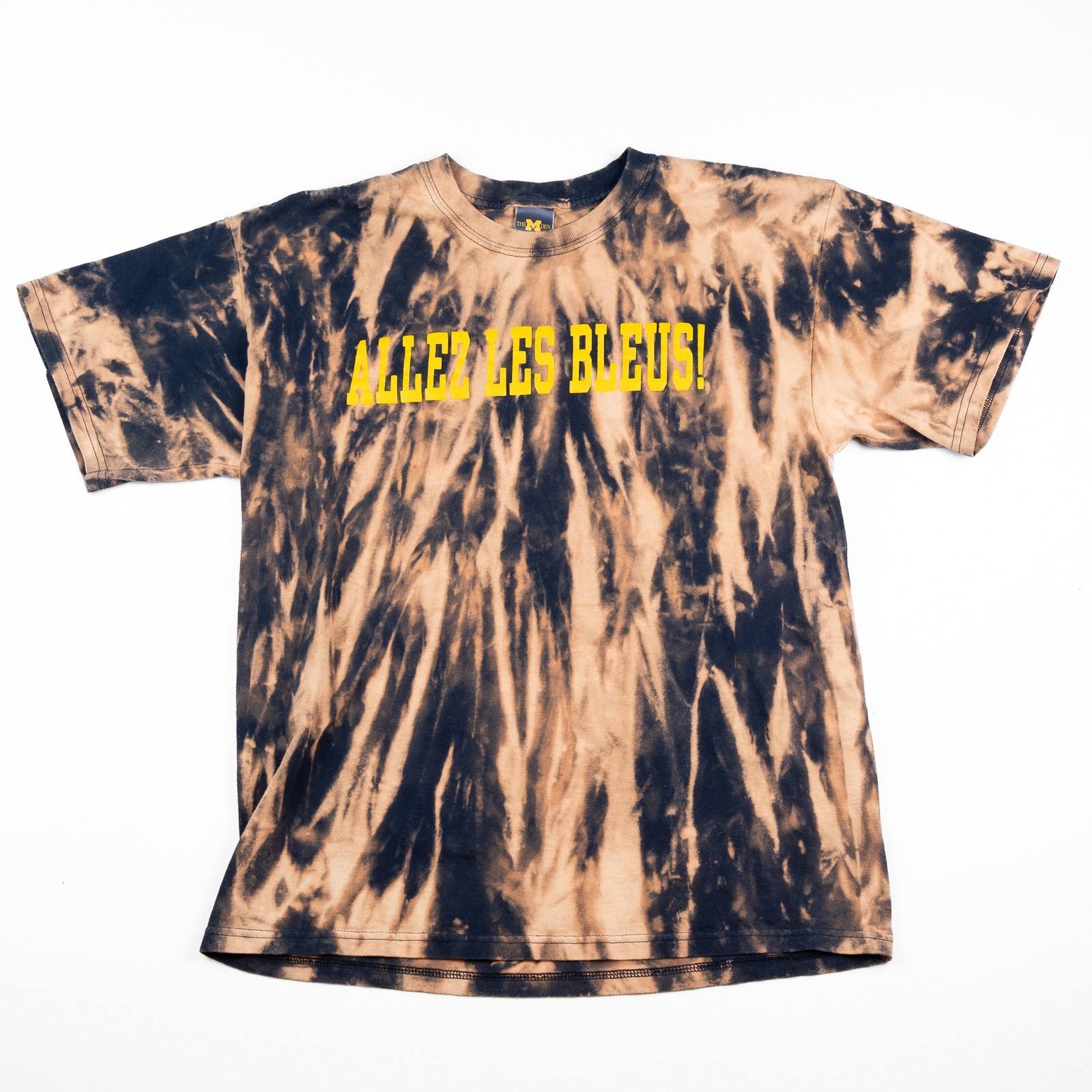 Michigan Wolverines Go Blue Reverse Tie-Dye T-Shirt Men’s Large Black Brown