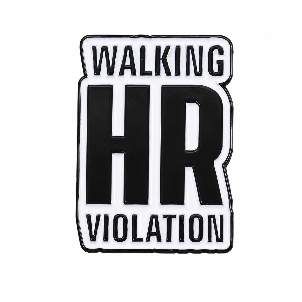 Funny Office Pin - Enamel Humor Work Joke Pins Brooch with Walking HR Violati... gallery