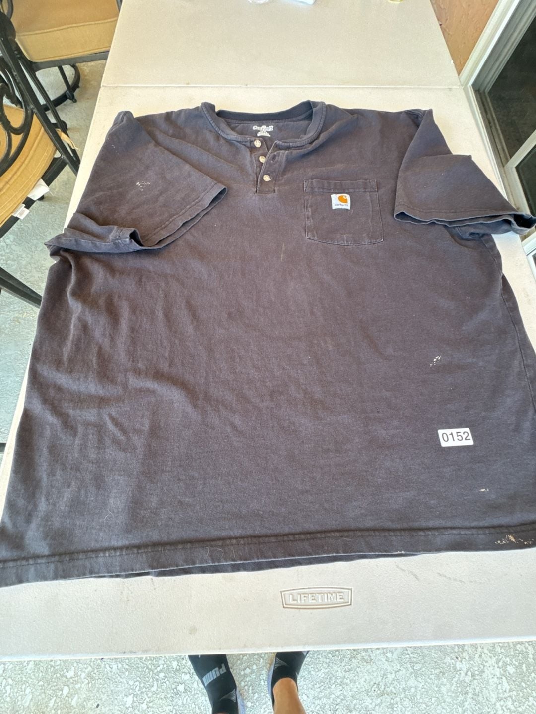 Carhartt K84 Workwear Loose Fit Short-Sleeve Henley T-Shirt with Pocket. Used bu gallery