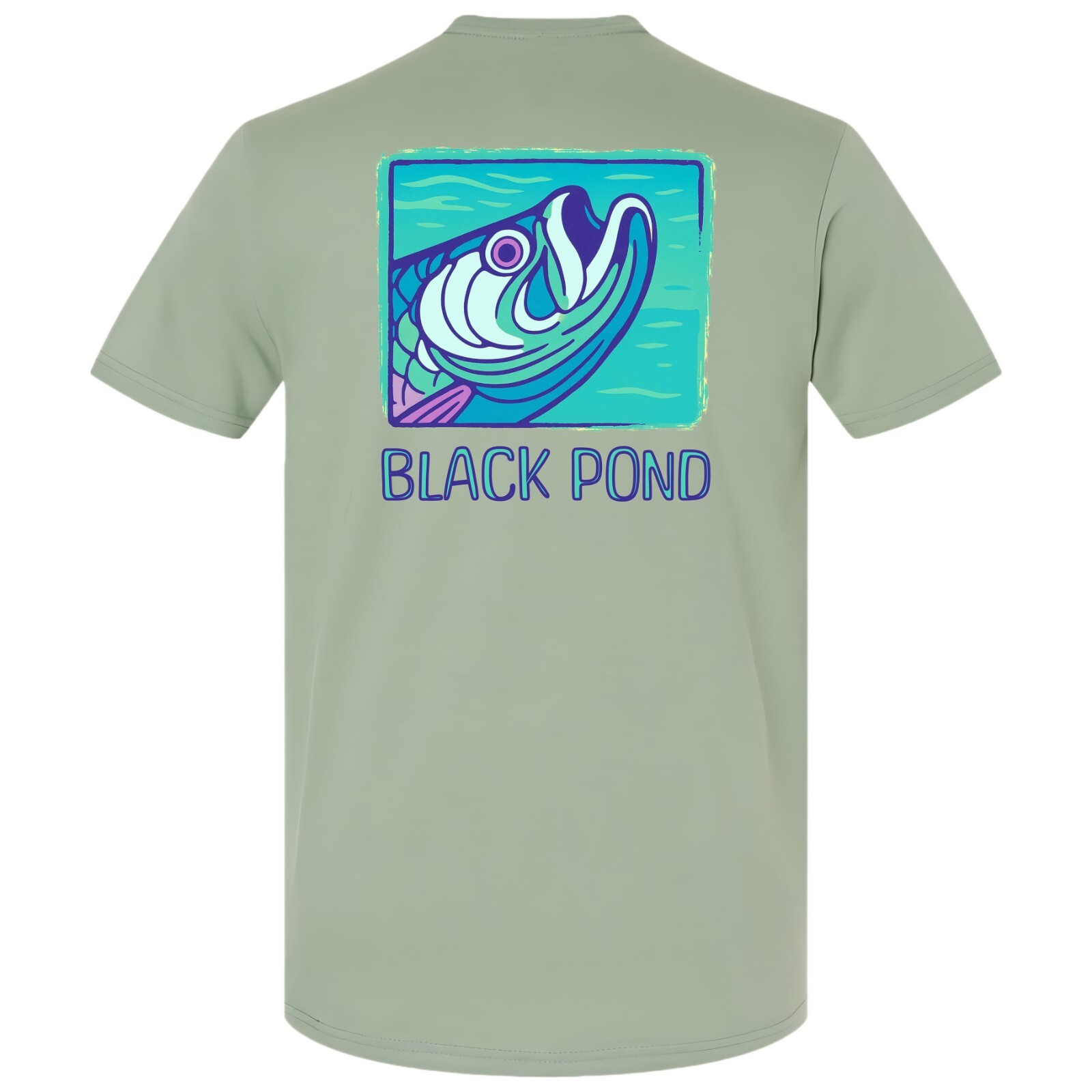 Black Pond Saltwater Series Tarpon Fish Men's T-shirt Inshore Fishing gallery