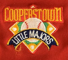 Cooperstown Dreams Park Authentic Baseball V Neck Ringer Red Shirt Size M #15
