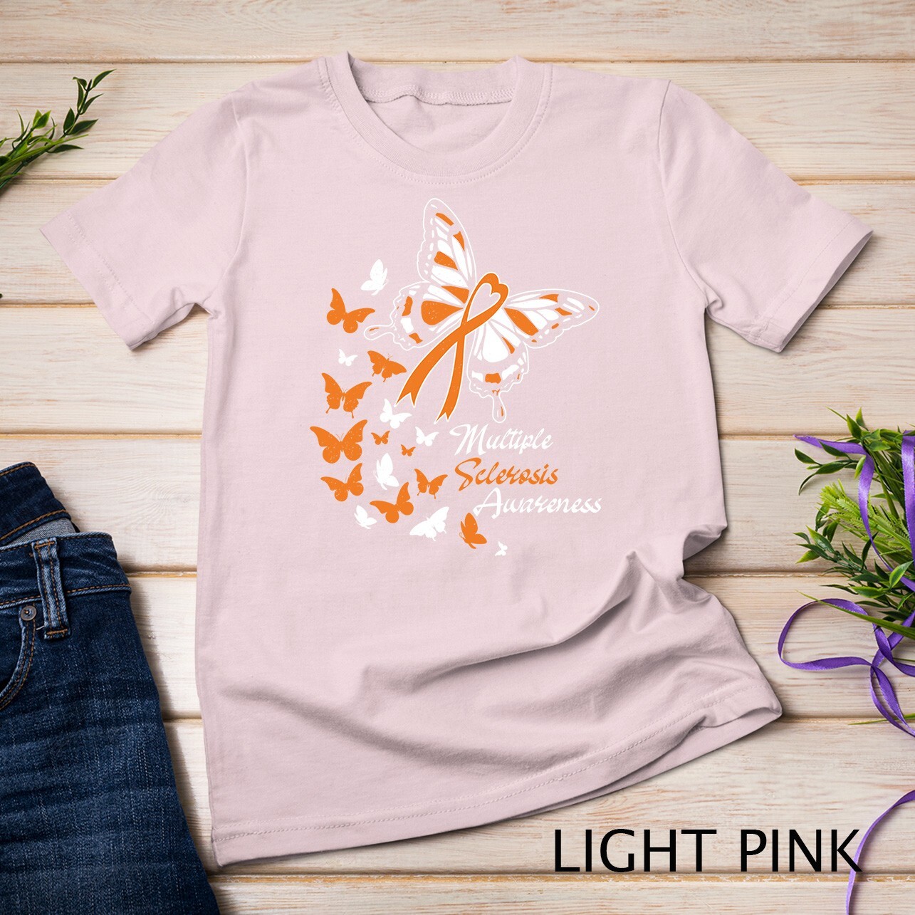 Multiple Sclerosis Awareness Butterflies Gift Unisex T-shirt gallery