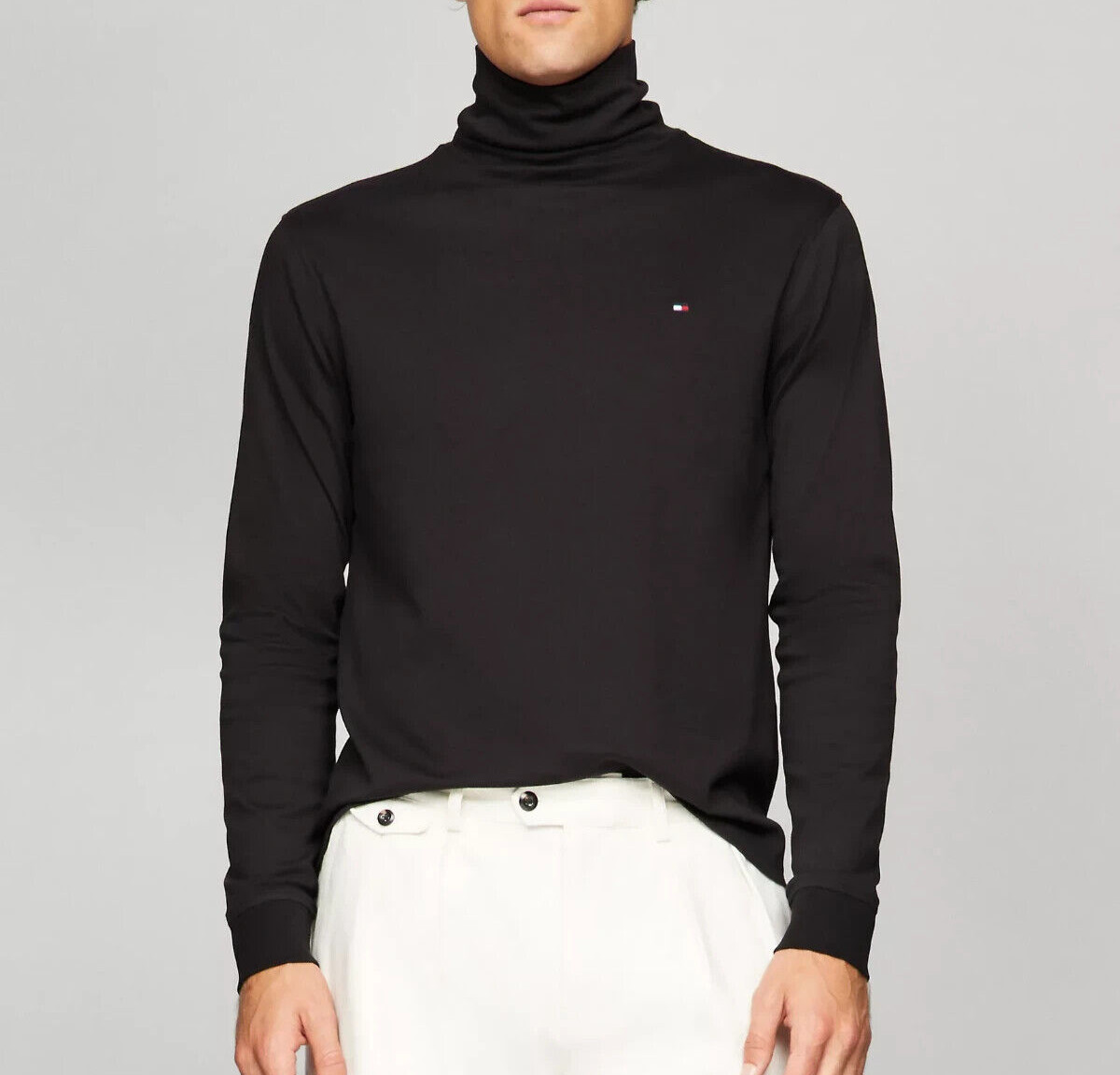 Tommy Hilfiger Men's Regular Fit Long Sleeve Interlock Turtleneck T-shirt Tee gallery
