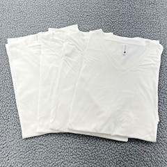 Next Level Apparel V Neck Premium T Shirt Men’s XL White Style# 6240 (4 Pack)