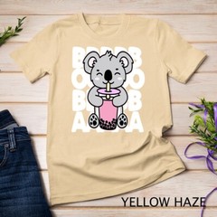 Koala Drinking Boba Cute Kawaii Bubble Tea Dark Unisex T-shirt