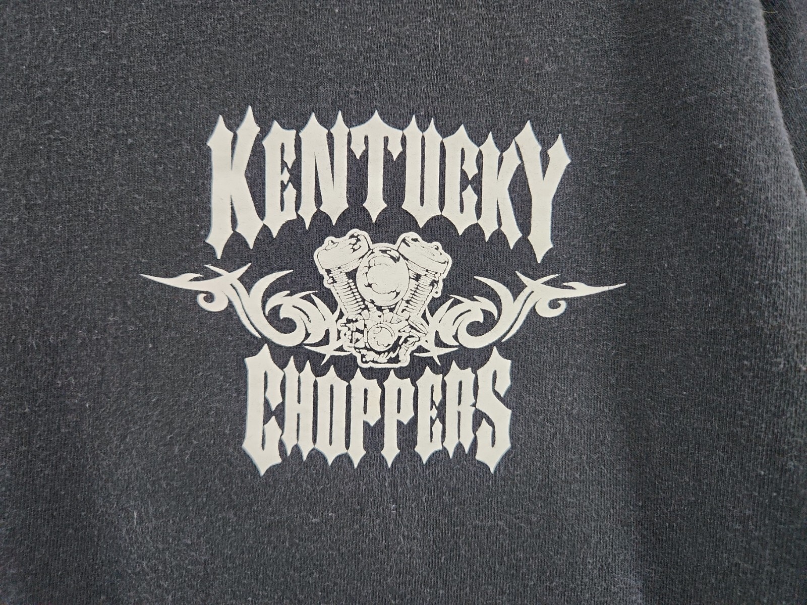 Kentucky Choppers Biker Motorcycle SS Sleeves USA Black Tennessee River Shirt M gallery