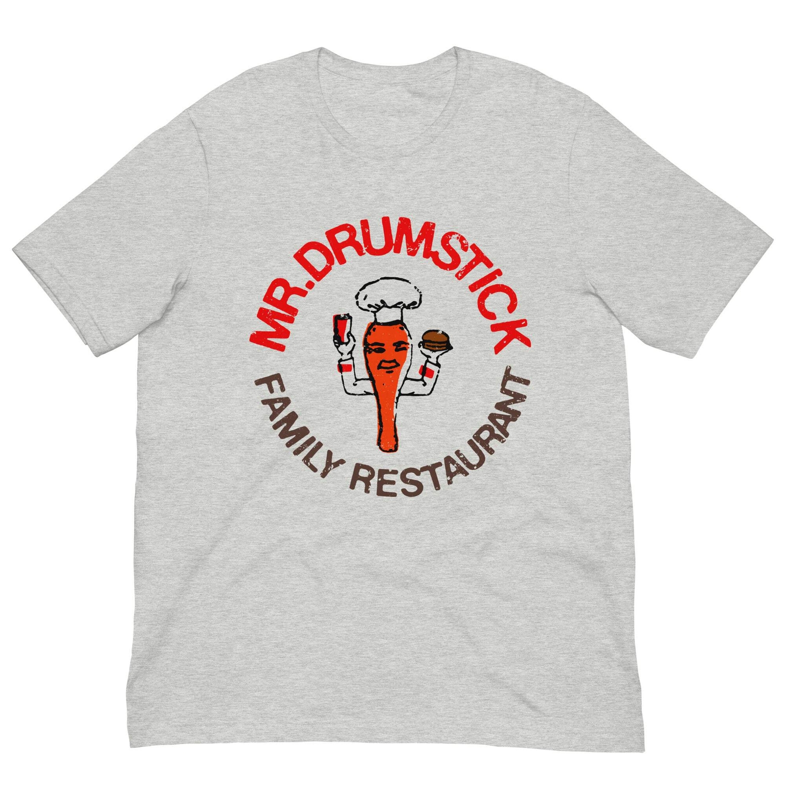 Retro Graphic Fried Chicken T Shirt Mr. Drumstick Tee Men Women