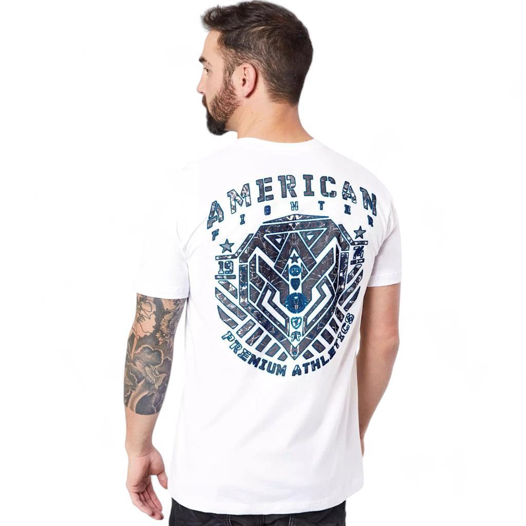 New Men's American Fighter Premium Athletic MMA White T-Shirt XS-4XL gallery