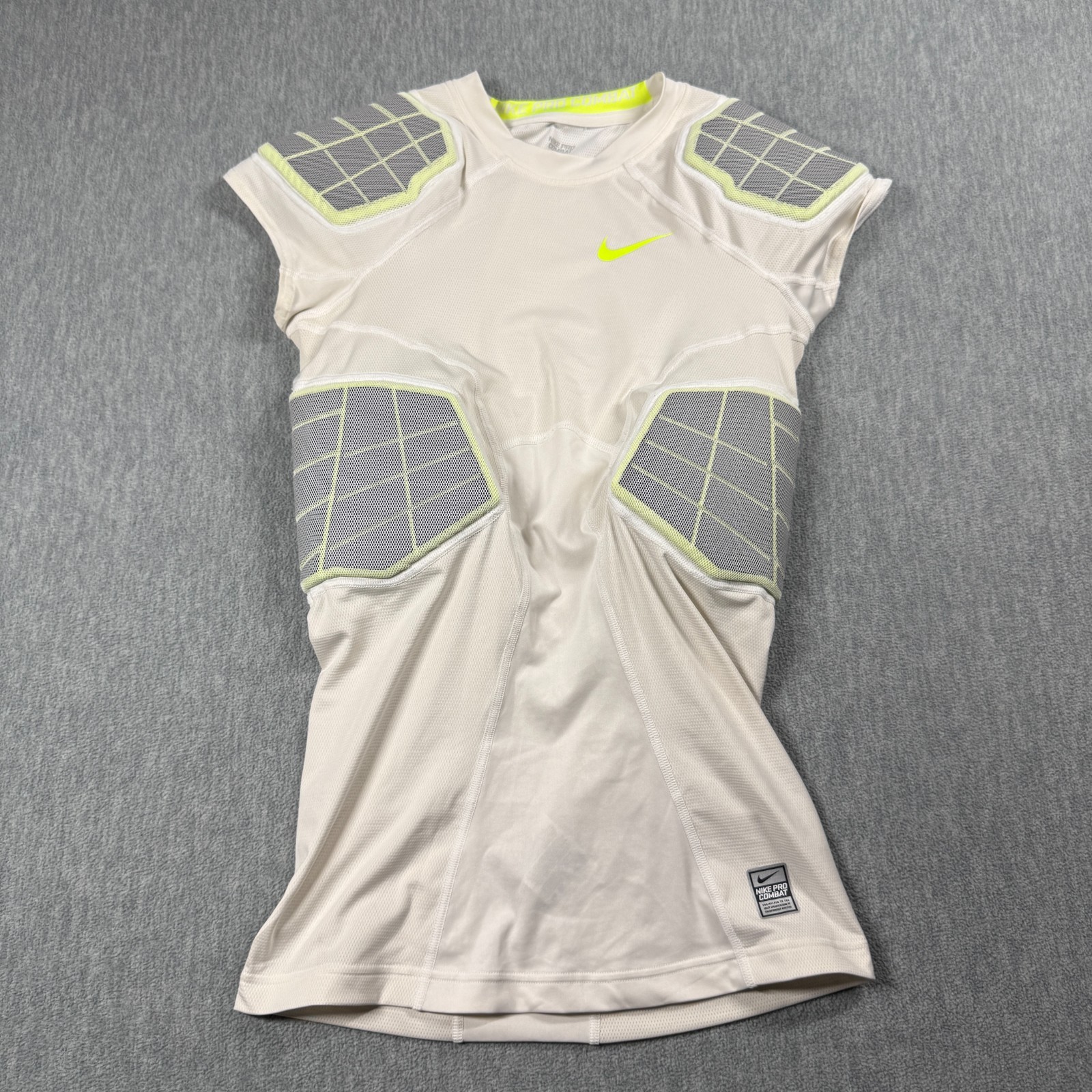 Nike Shirt Mens M White Pro Combat Padded Football Compression Jersey Sleeveless gallery
