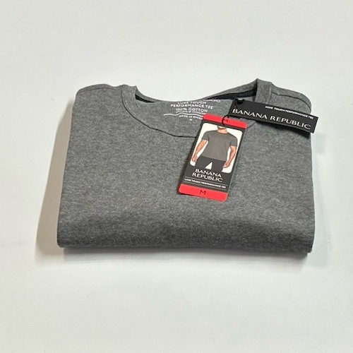 Banana Republic Men’s Luxe Touch Performance Tee, Gray, Size M gallery