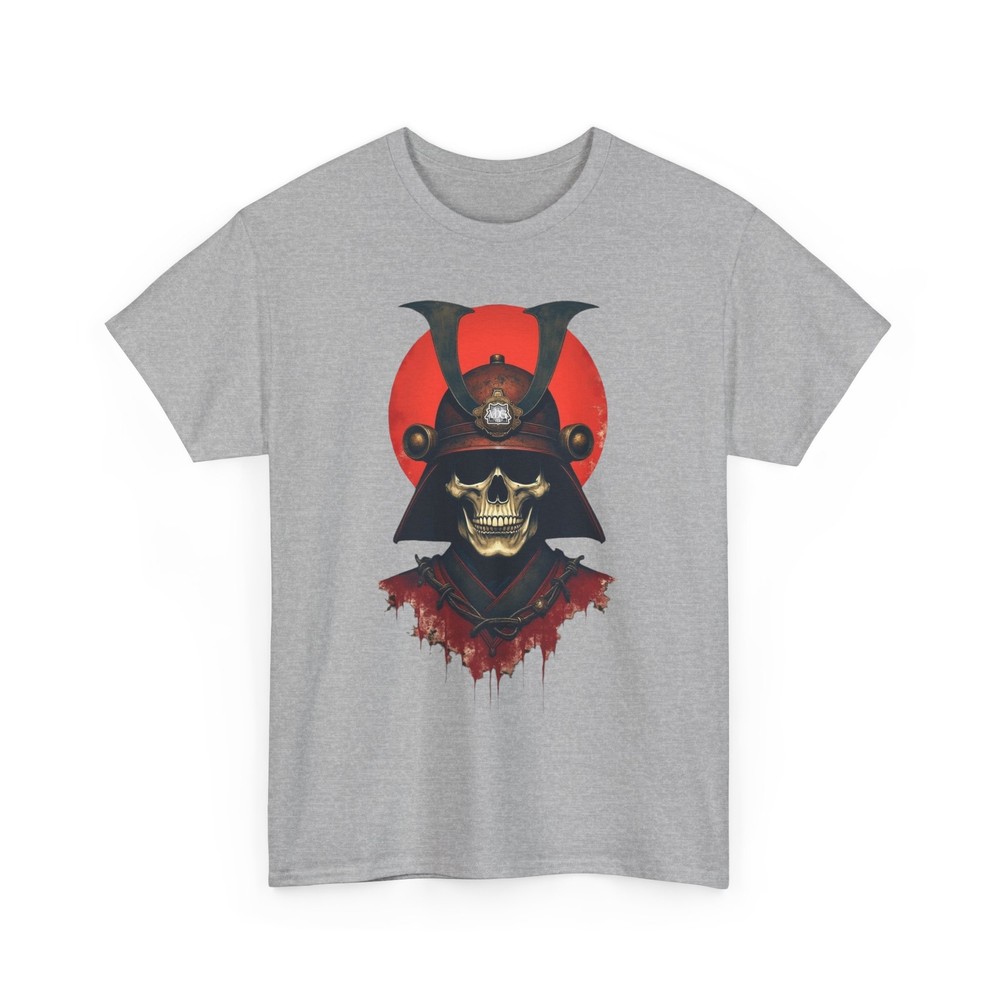 Samurai Skull Warrior Art T Shirt Front Print VDG Militaria Logo Unisex Cotton