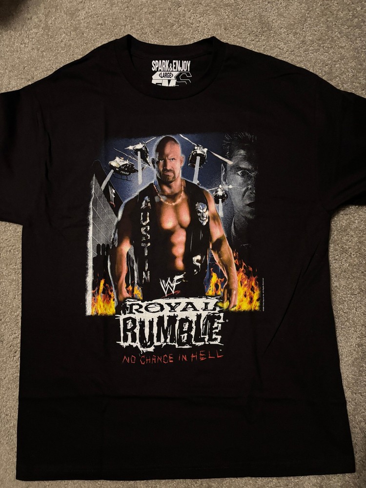 WWF Royal Rumble Shirt Size Large Stone Cold Steve Austin WWE WCW ECW