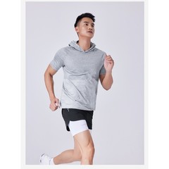 Men’s High Stretch Breathable Clothes Moisture Wicking Running Fitness T-Shirt