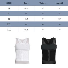 Men Compression Shirts Body shaper Tummy Control Underwear Slimming Girdle US