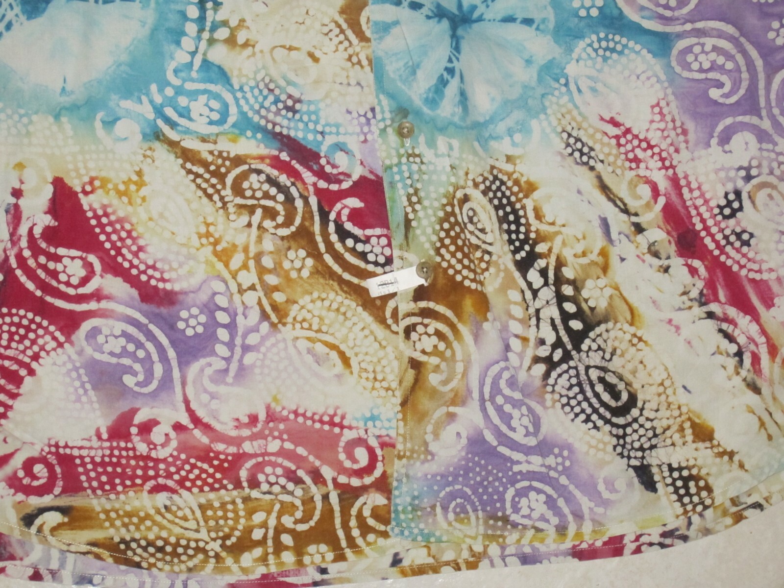 UNIQUE MENS 3XL CHEST 60 LENGTH 34 GEOMETRIC HIPPIE PRINT AMERICAN TERRAIN gallery