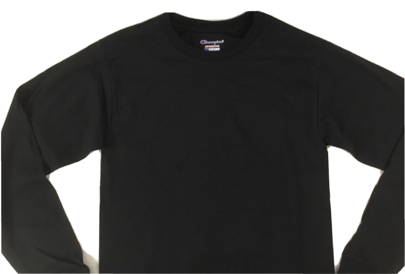 Champion Men TWO Long Sleeve NWOT T-Shirt CC8C Ribbed Cuff Black Size 2XL gallery