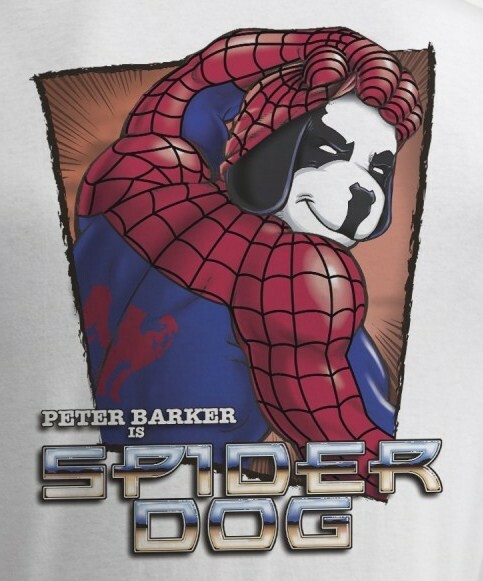 Peter Barker Spider Dog Man Big Dogs Tee Shirt 2X 5X White 100% Cotton Parker