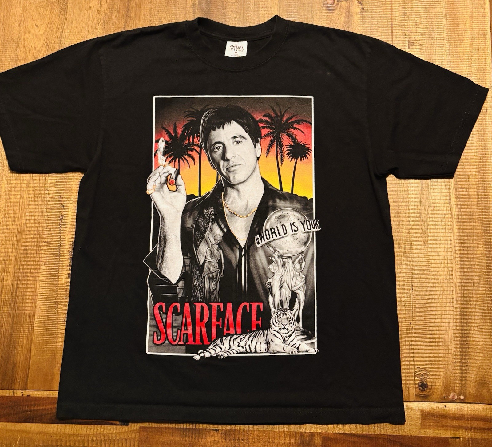 Scarface Heavy Weight Adult XL The World Is Yours 2-Sided T-Shirt gallery