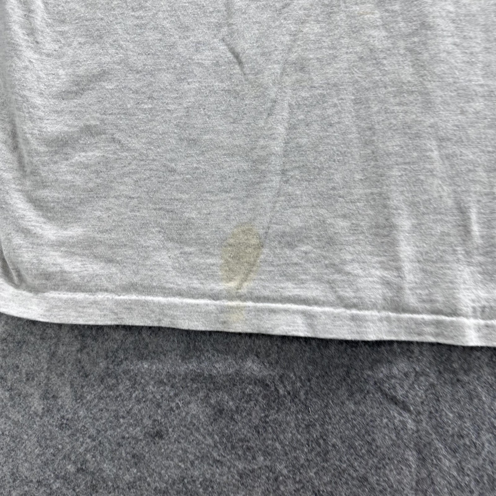 Vintage Hanes Shirt Mens XL Gray Blank Essential Accents Crewneck 90s Tee gallery