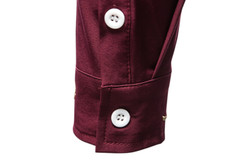 Embroidery Men’s Asymmetrical Shirts Lapel Cowboy Long Sleeves Slim Fit Fashion