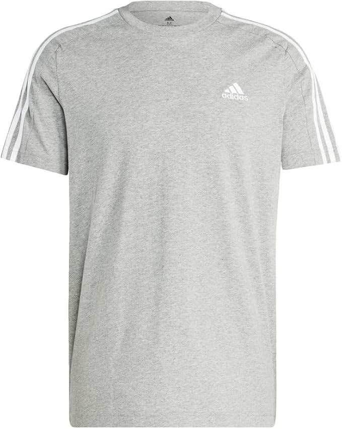 NEW Adidas Men’s Essentials Single Jersey 3-Stripes Tee – Size Medium