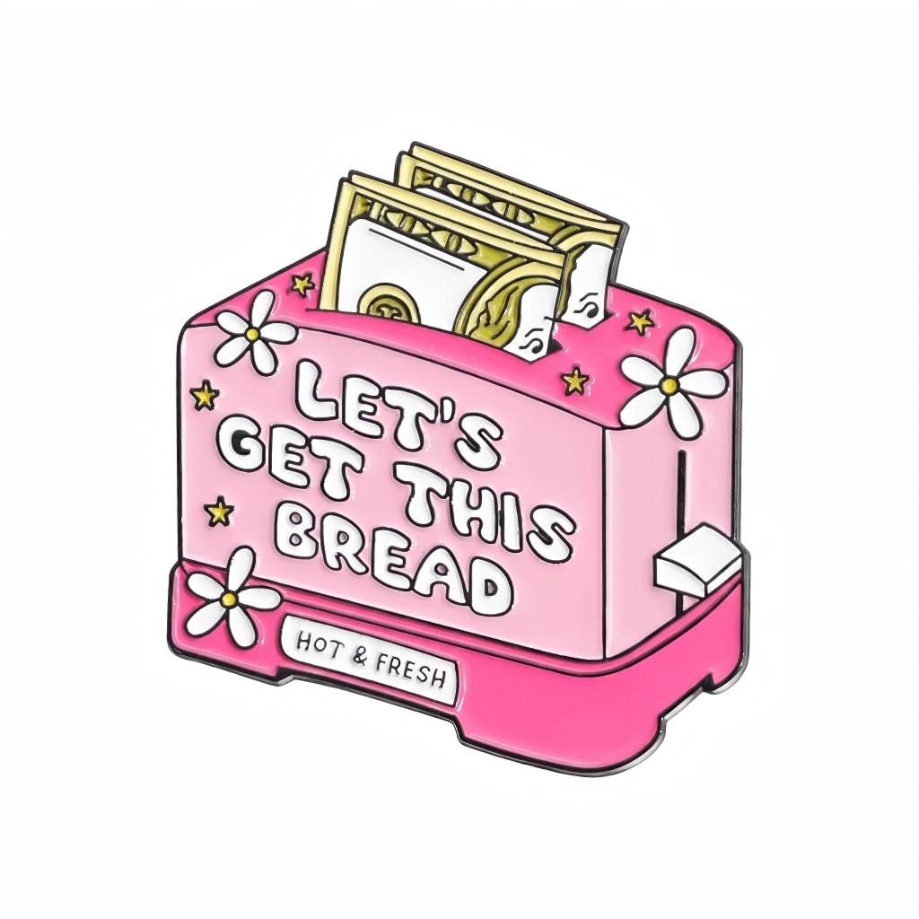 Funny Money Toaster Pin – Sarcastic Inspirational Enamel Pins Brooch for Back…
