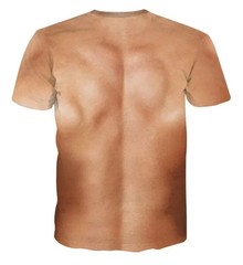 Men’s 3D Muscle Tattoo Print Short Sleeve T-Shirt