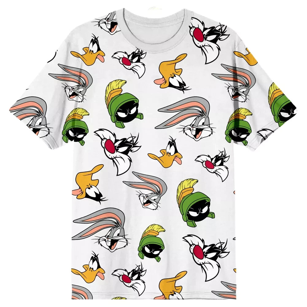 Looney Tunes Mens Classic Cartoon Characters All Over Print Shirt NWT S-XL gallery