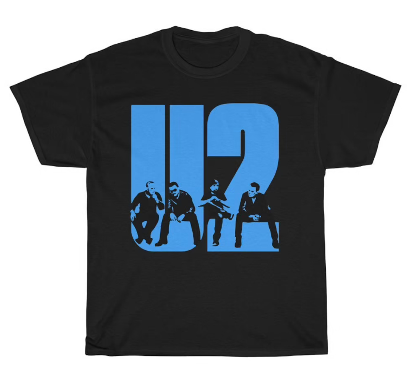 U2 Band Men T-shirt Black Short Sleeve All sizes S-5XL