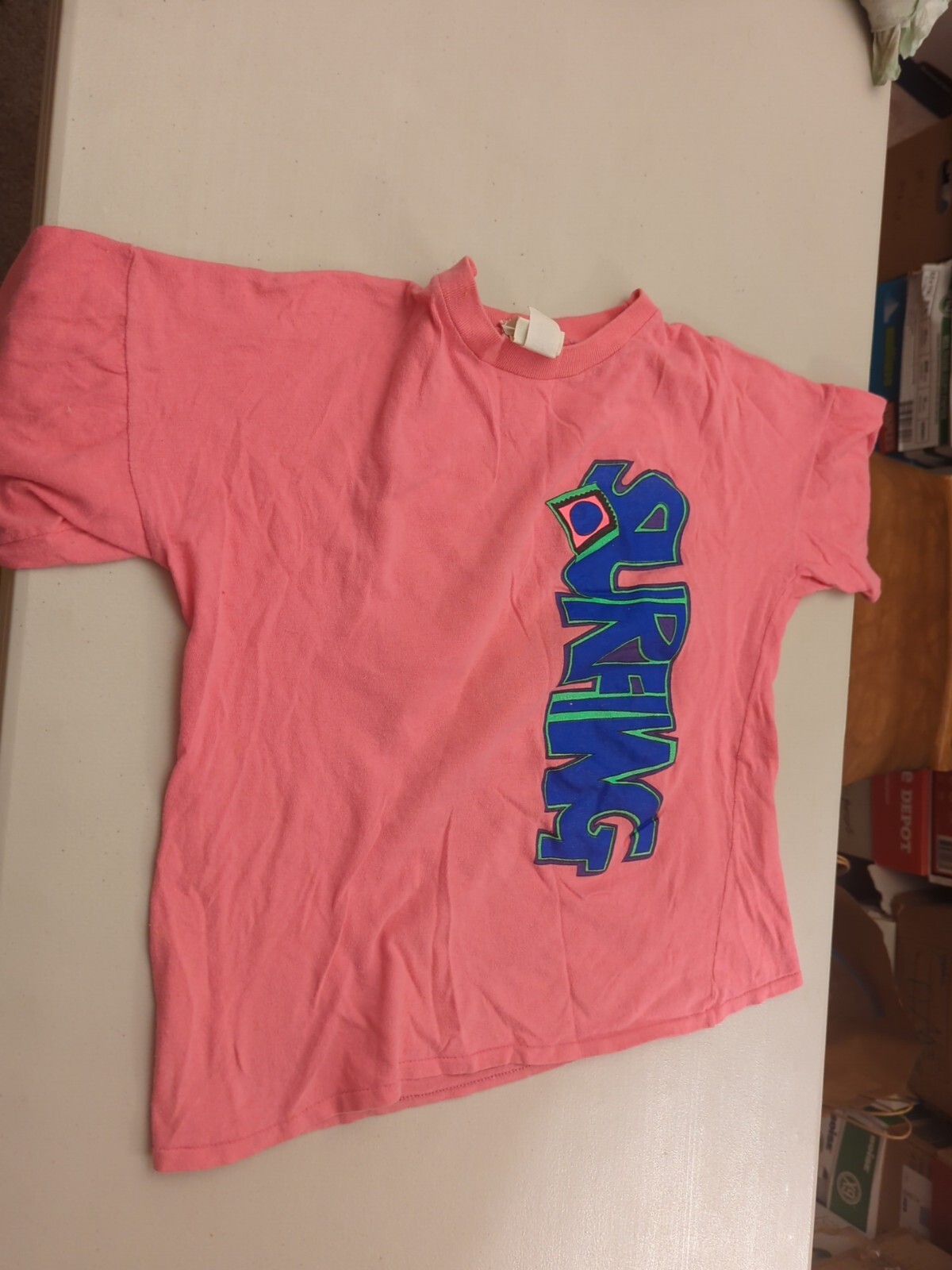 Vintage 80s 90s Windjammer 1992 Surfing Beach Neon Pink Medium Retro Surfing gallery