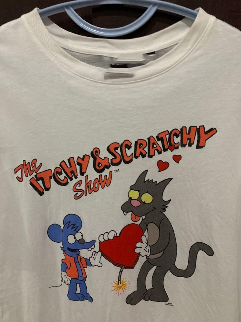The Simpsons The Itchy Scratchy Show Unisex White Cotton T-Shirt BT1085 gallery