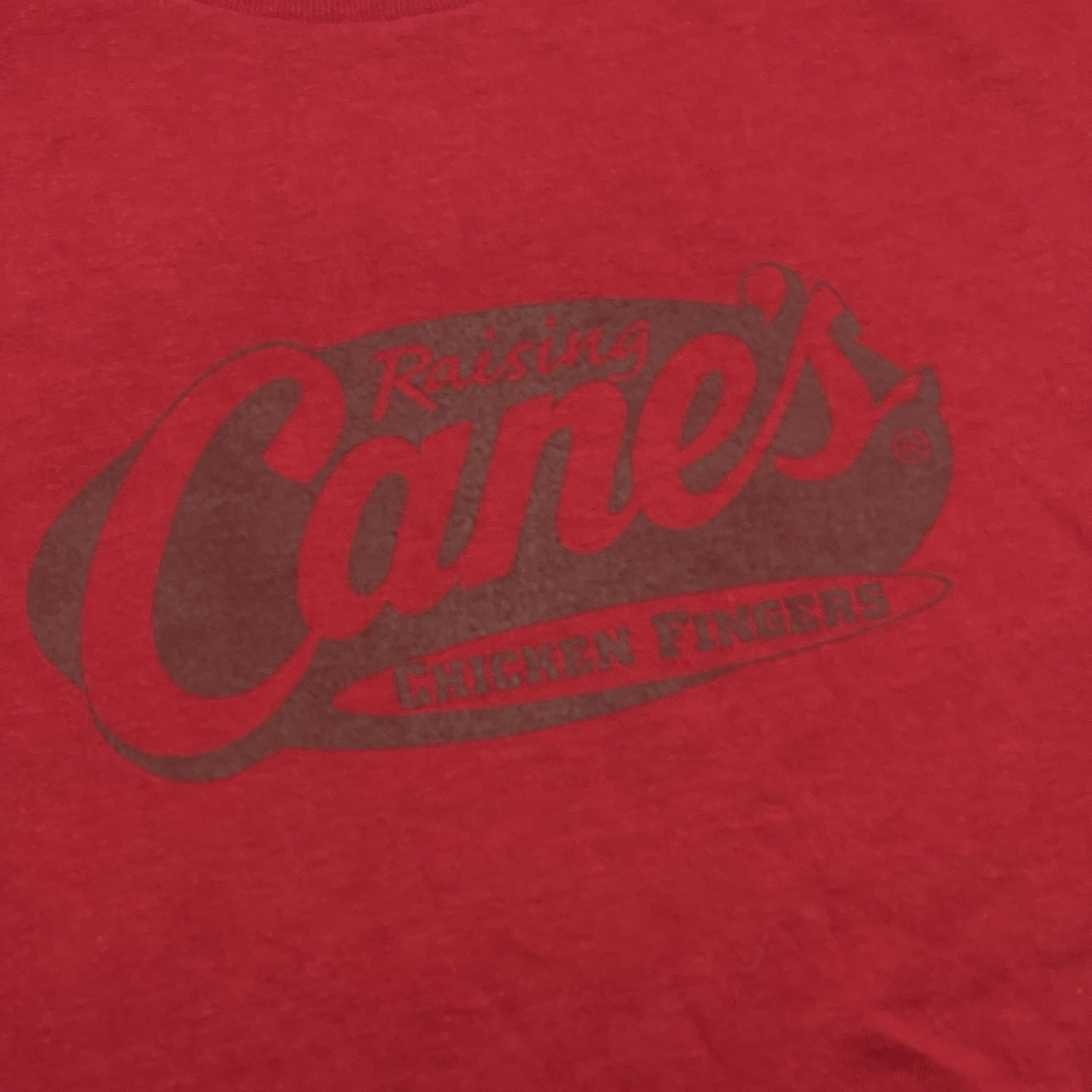 Raising Canes Chicken Fingers Apple Red Promo T-Shirt Men's XL gallery