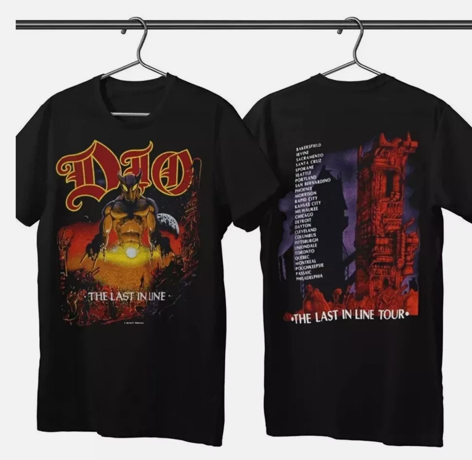Dio Last In Line Heavy Metal Concert Graphic T Shirt