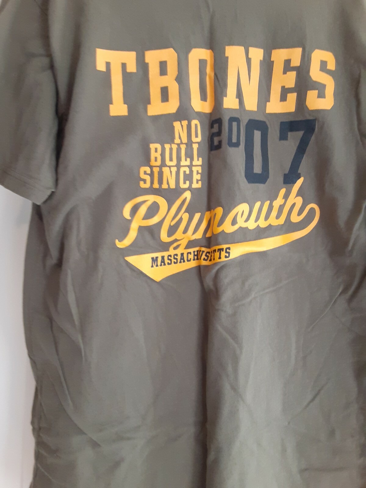 Next Level T-BONES STRONG (Plymouth MA ) SSleeve TShirt Army Green Size XS gallery