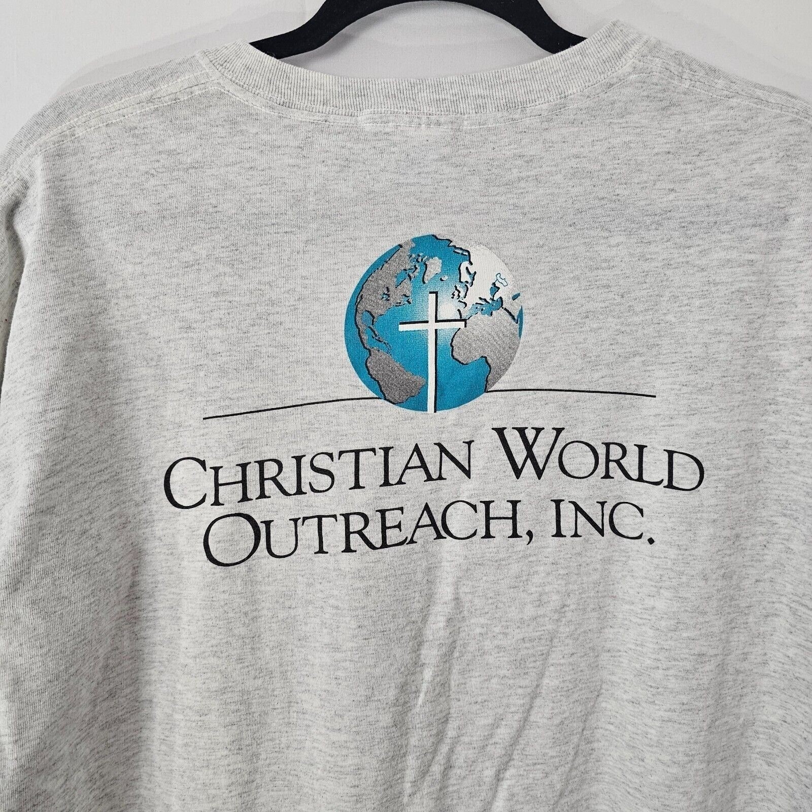 Vintage Gildan T Shirt Mens XL Christian Outreach International Short Sleeve Y2K gallery