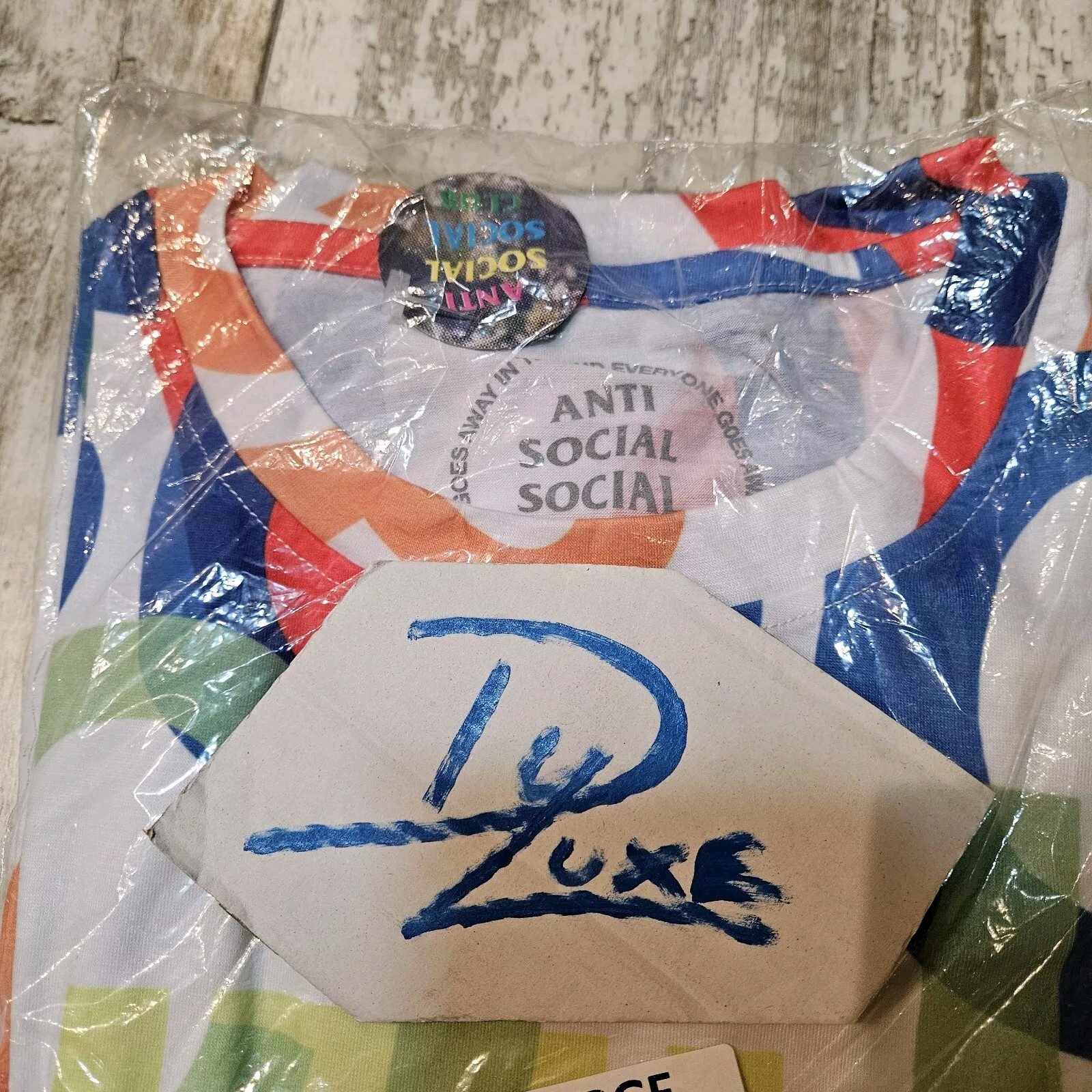 Anti Social Social Club Headrush Tee Size Large Multi NEW IN BAG AUTHENTIC gallery