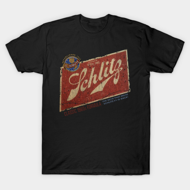Vintage Schlitz Beer Style T-Shirt Retro 1960s Milwaukee Brewery Graphic Tee gallery