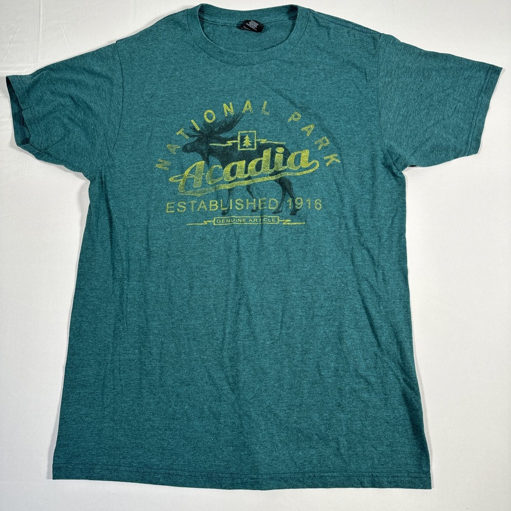 Acadia National Park Established 1916 T Shirt Short Sleeve Size Medium Prairie