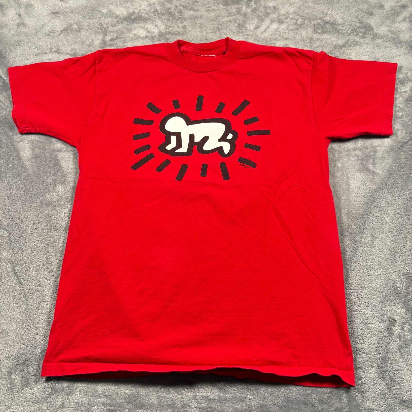 Vintage Radiant Baby T-Shirt Mens Medium Red Single Stitch Everyday Wear Retro