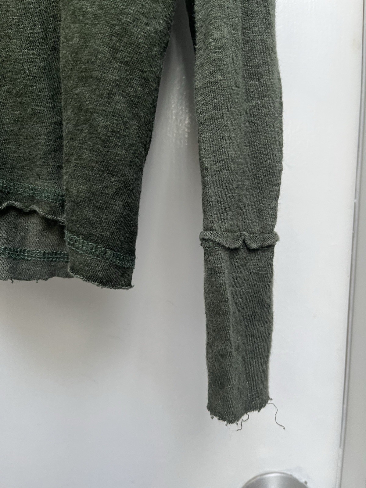 ZADIG & VOLTAIRE Monastir ML Gray Green Long Sleeve T-Shirt Size S Linen gallery