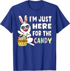 Easter Bunny I’m Just Here For Easter Candy Kids Unisex T-Shirt