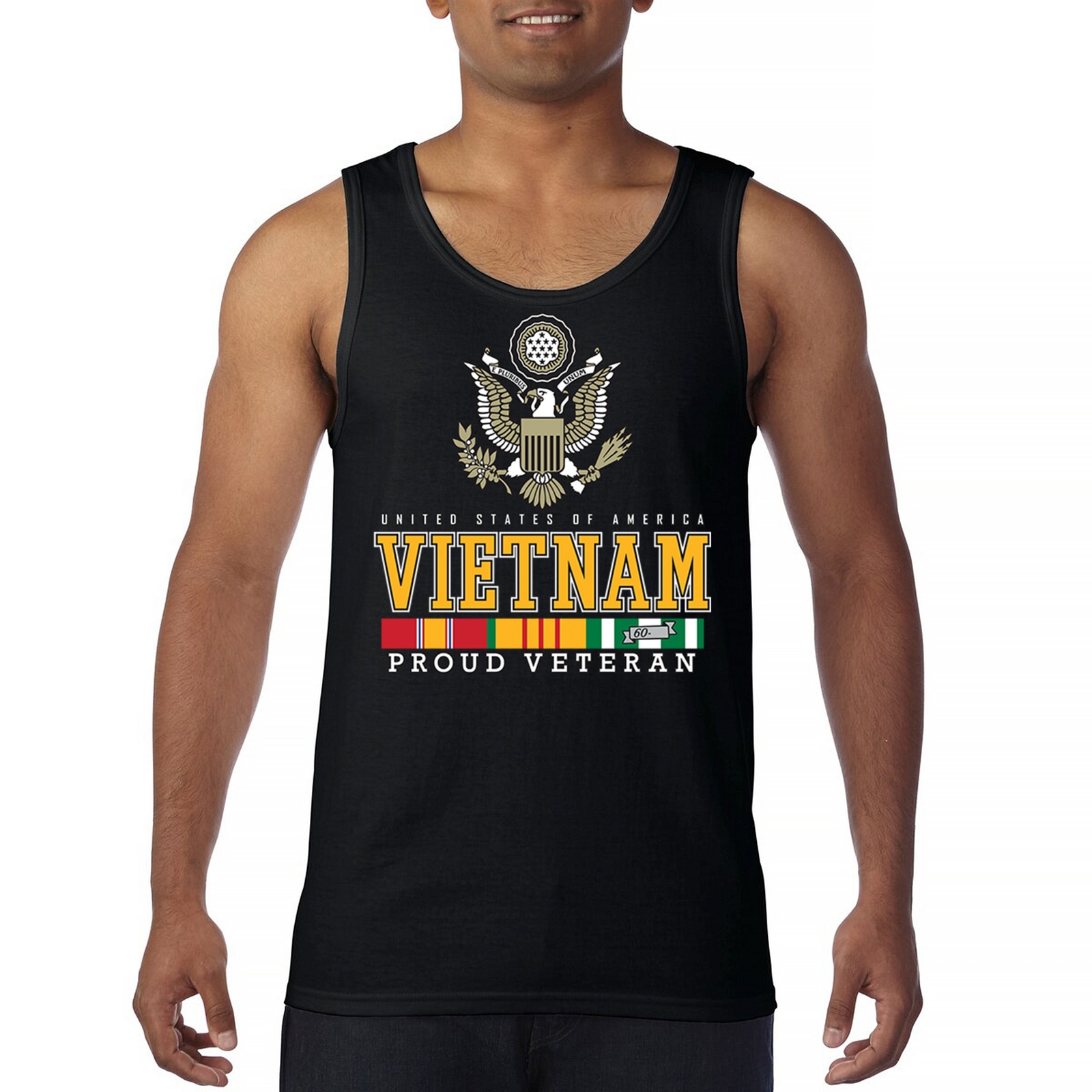 Vietnam War Proud Veteran Tank Top American Army Vet DD 214 Patriot Men's Top gallery