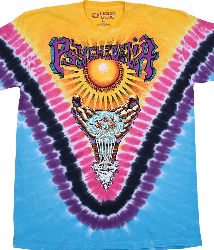 Psychedelia Tie-Dye T-Shirt Liquid Blue