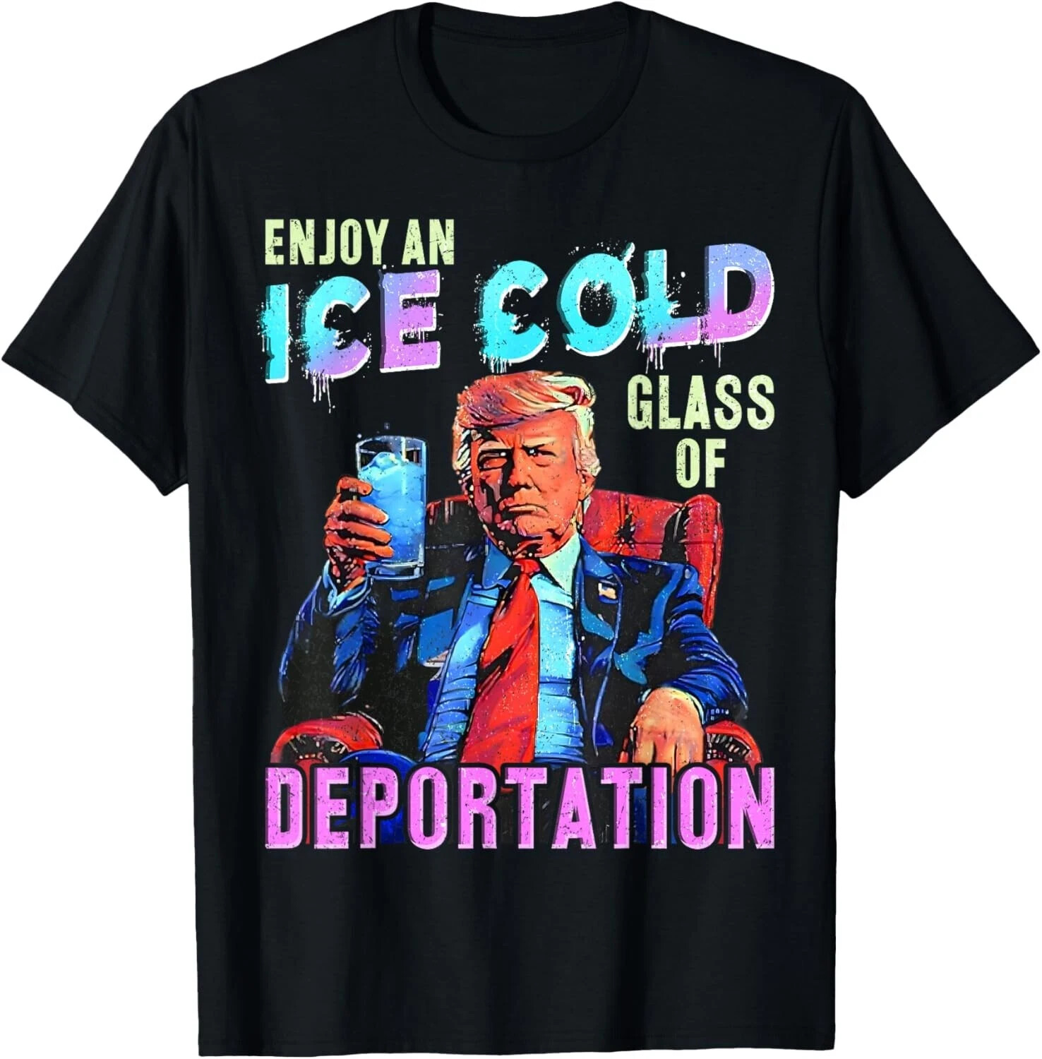 ICE Enjoy An Ice Cold Glass Of Deportation T-Shirt gallery